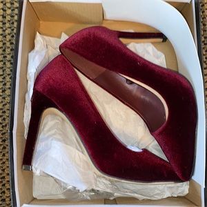 Forever 21 Burgundy Suede Heels